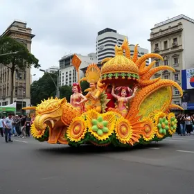 Carro alegórico quebra Desfile das Campeãs
